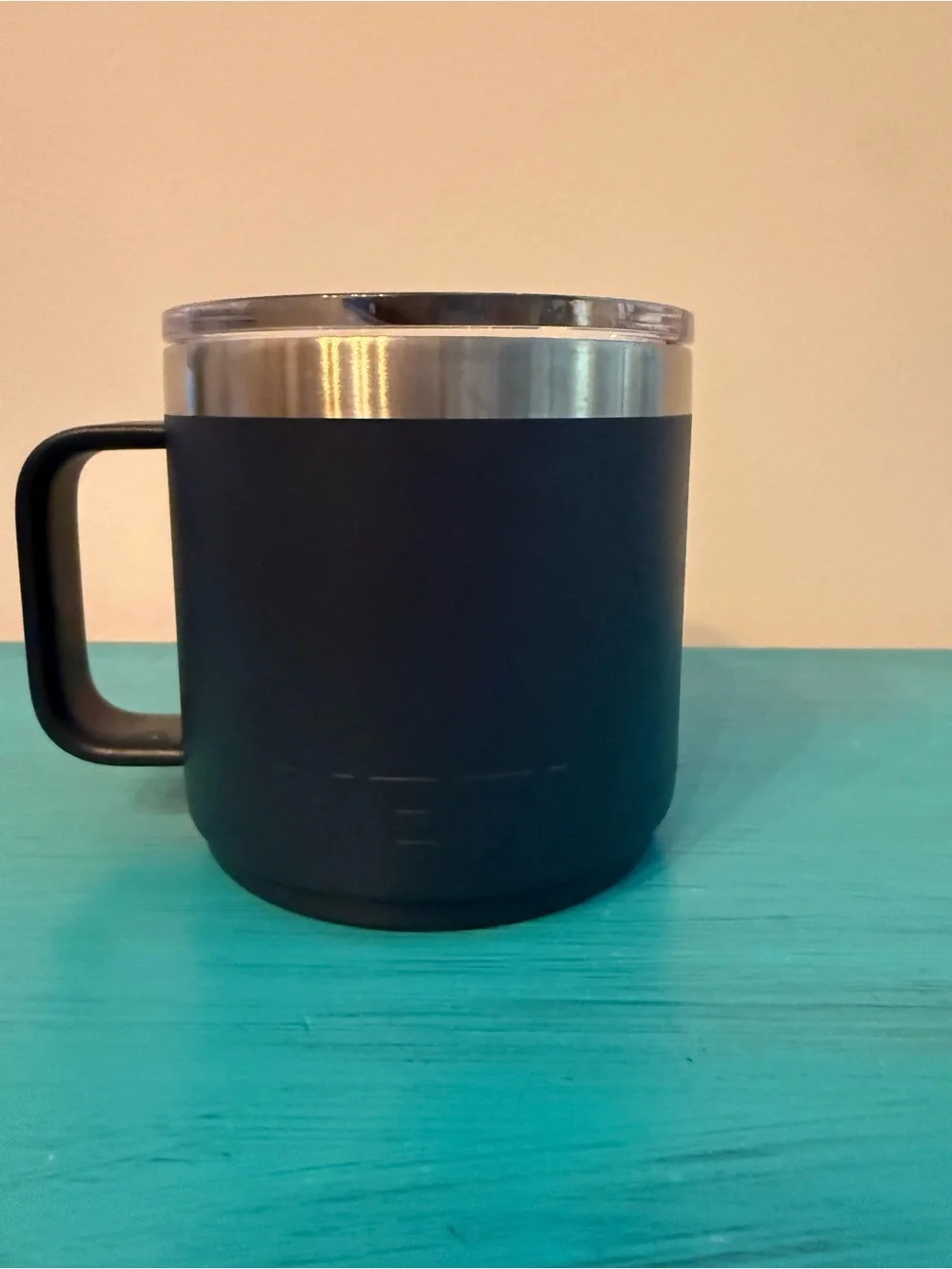 YETI Rambler 14 oz Mug Navy Blue Stainless Steel Insulated w/ MagSlider Lid